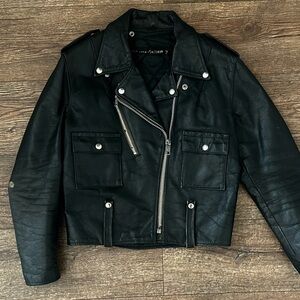 Vintage 70s Harley Davidson AMF Leather biker jacket Grunge biker Metal Ysl